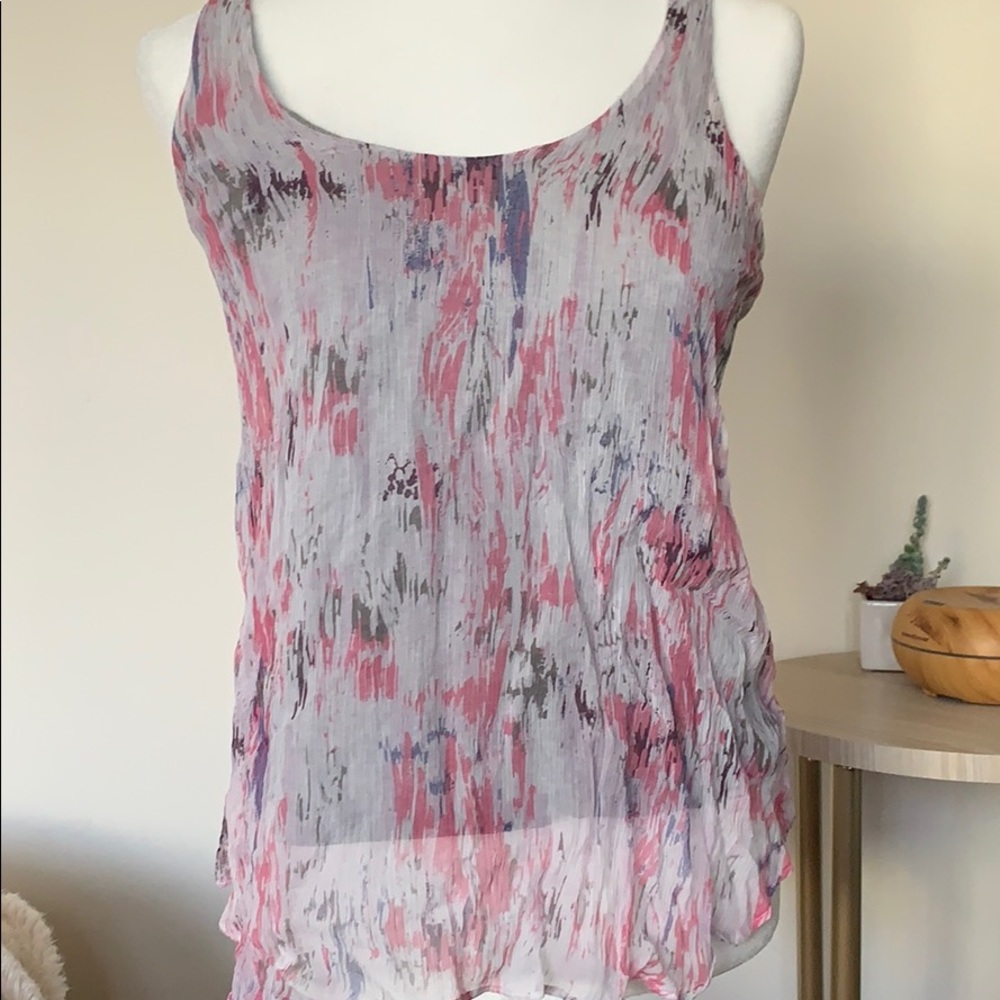 Pretty tie-dye look Ella Moss silk top